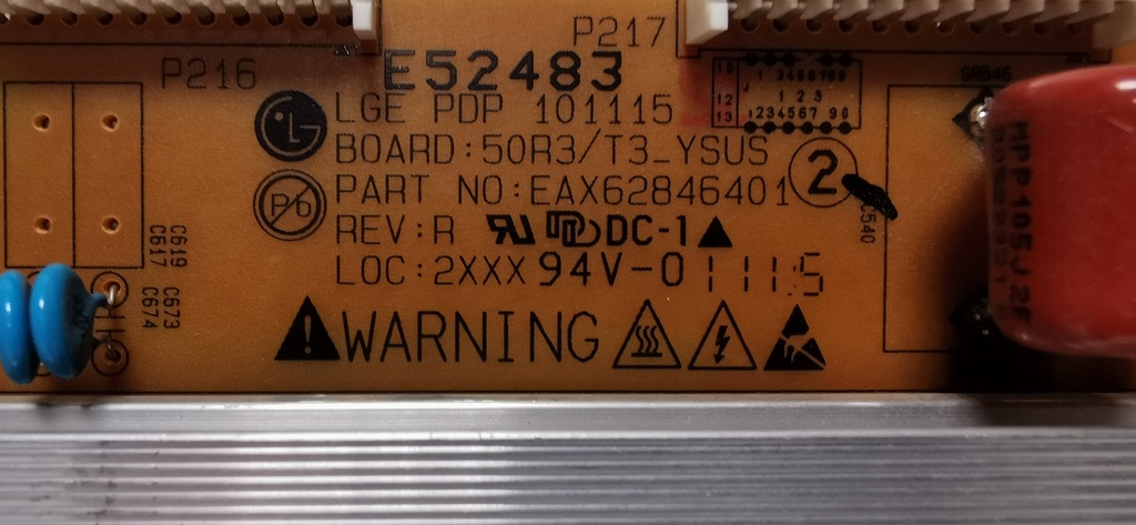 LG 50PT250 CARTE Y 50T3_YDT EAX63529201 50T3_YDB EAX63529301