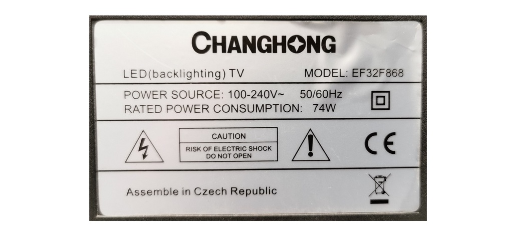 CHANGHONG EF32F868 CARTE ALIMENTATION MP022-N REV1.0