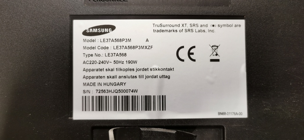 Pour tv SAMSUNG LE37A568P3M CARTE ALIMENTATION BN44-00220A