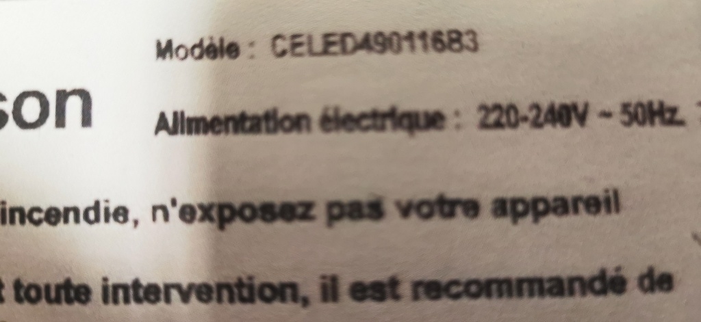 CONTINENTAL EDISON CELED 49011683 CARTE ALIMENTATION ESTEL 171PS12