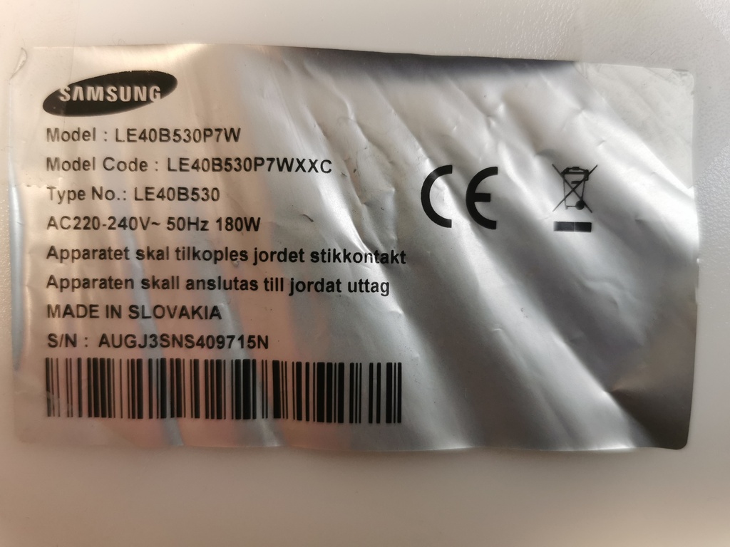 SAMSUNG LE40B530P7W CARTE MERE SATURNA_DTV_REV BN41-01165A