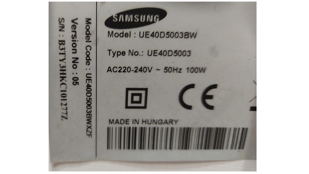 SAMSUNG UE40D5003BWXZF CARTE ALIMENTATION BN44-00473A PSLF12A03S PD46G0_BSM REV1.0