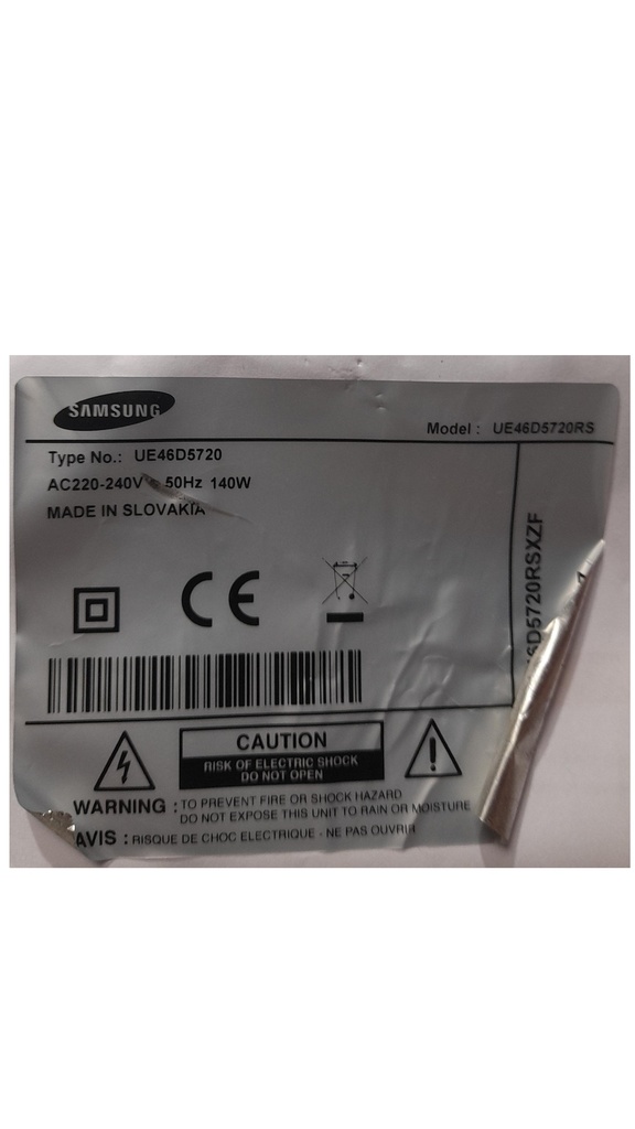 SAMSUNG UE46D5720 2HAUT PARLEURS