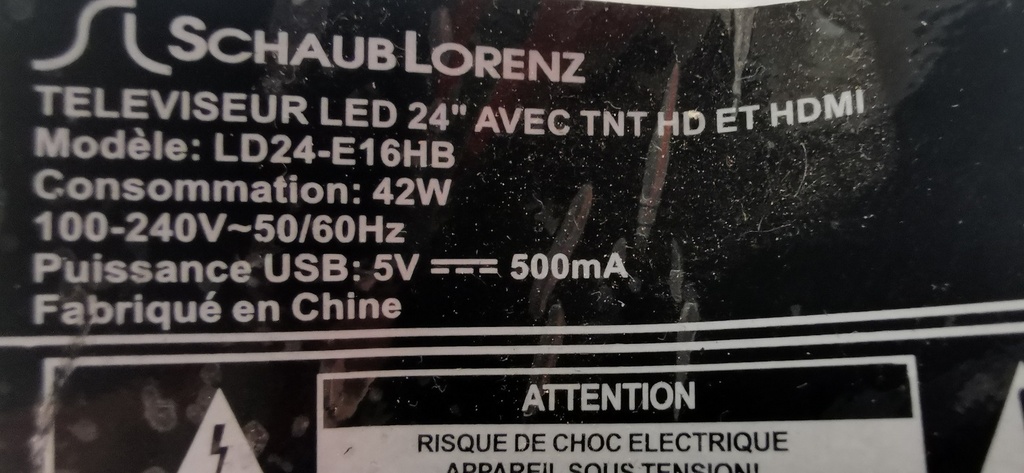 SCHAUB LORENZ LD24-E16HB CARTE PRICIPALE CV9203l-Q24