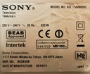 SONY KD-55X8005C CARTE MERE 1-894-595-12 18949512