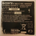 SONY KDL-46W5500 BOUTON ON OFF