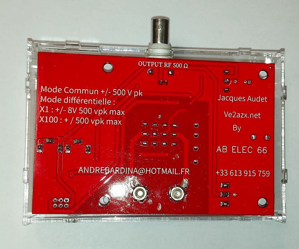 Sonde Différentielle Haute Tension électronique pour oscilloscope de Jacque Audet