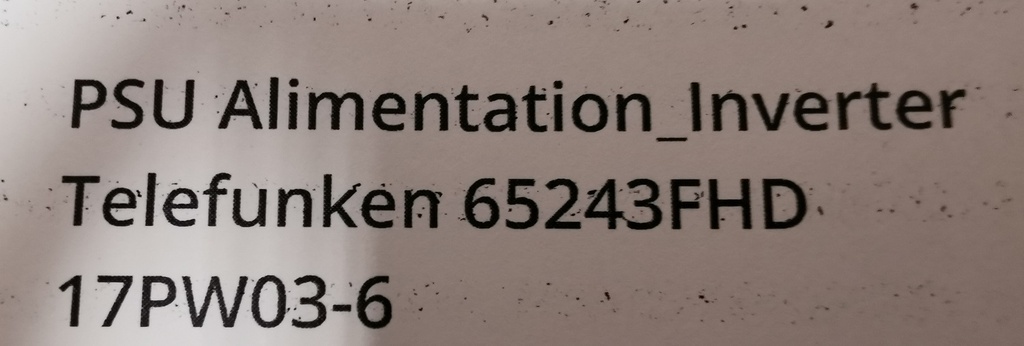 TELEFUNKEN 65243FHD17PW03-6 BOUTON ON OFF IR