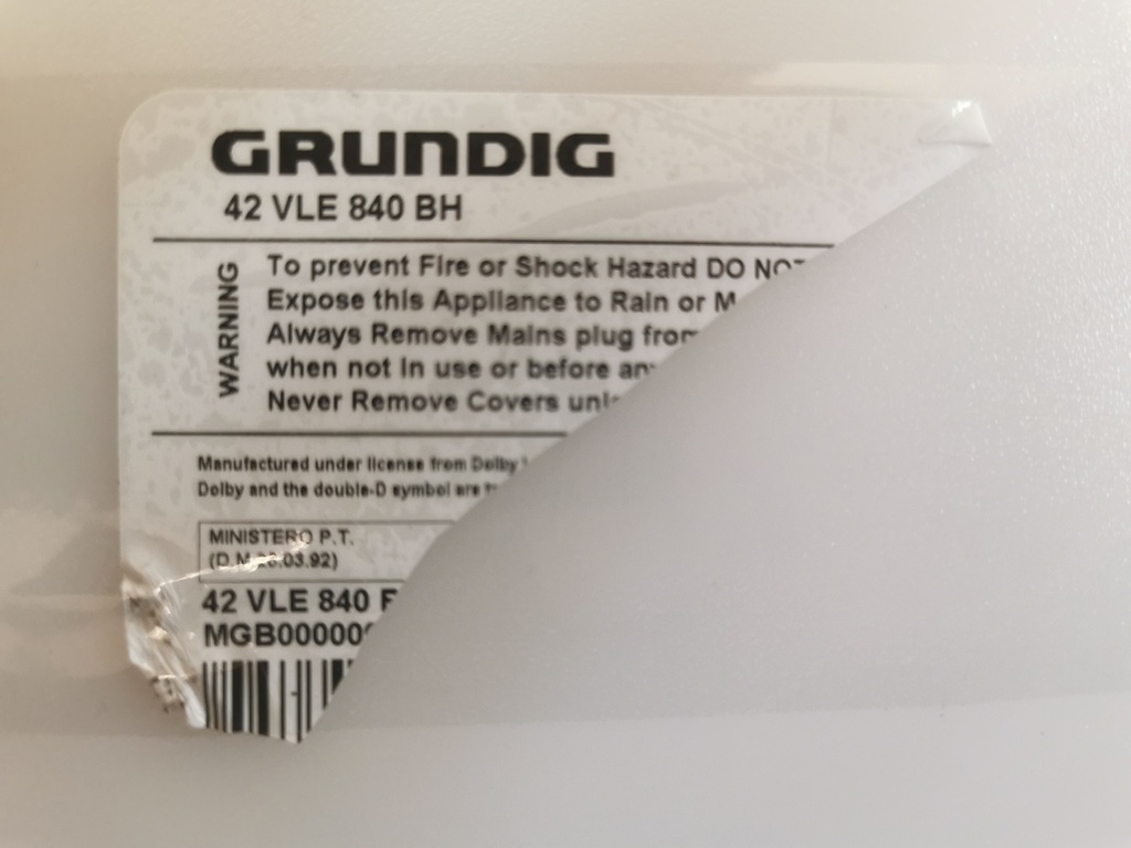 GRUNDIG 42VLE840BH CARTE MERE VKT190R-4