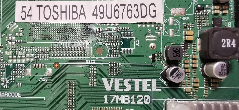 TOSHIBA 49U6763DG CARTE MERE VESTEL 17MB120