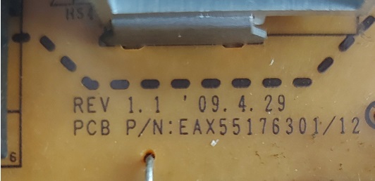 LG 32LG2100 CARTE ALIMENTATION EAX55176301 / 12 TESTE AVANT DEMONTAGE