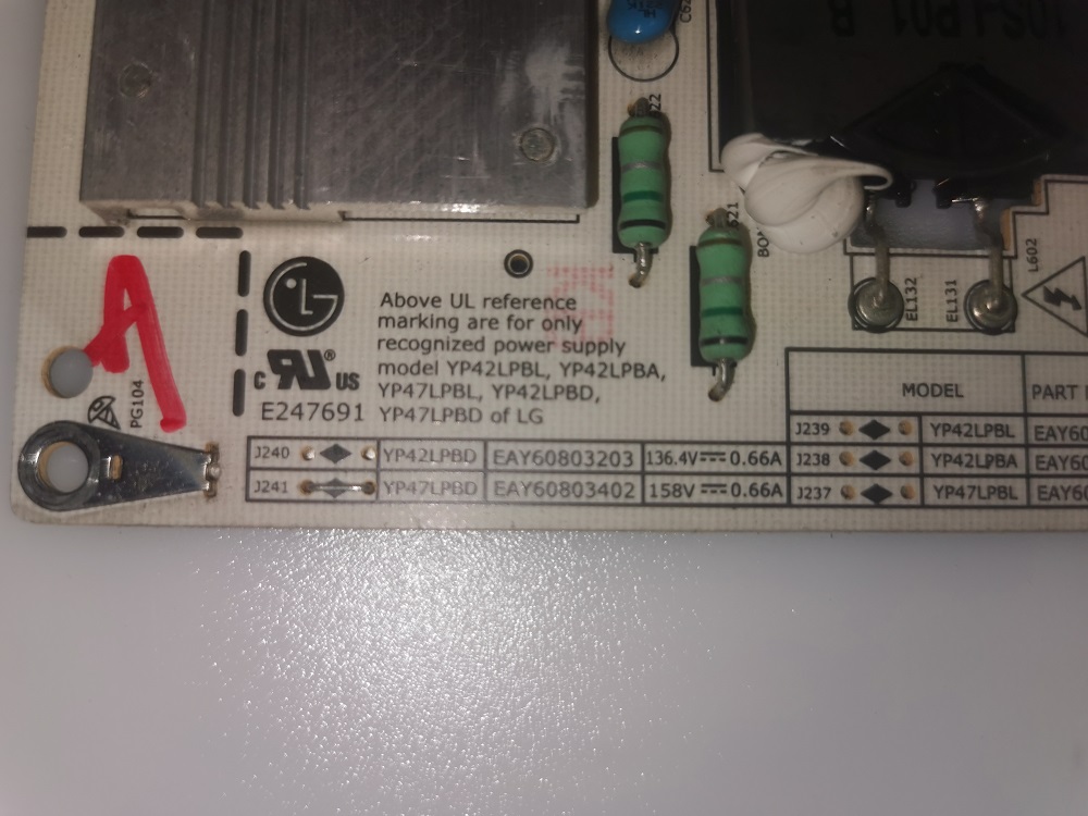 LG 47LX6500 CARTE ALIMENTATION YP47LPBD