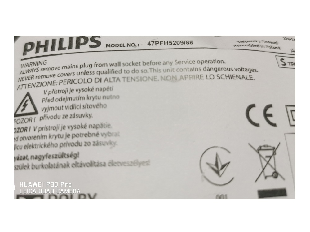 PHILIPS 47PFH5209/88 CARTE ALIMENTATION 715G63.38-P02-000-002S