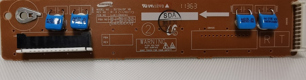 SAMSUNG PS51D450 – CARTE X LJ41-09424A REV1.3 50DH/DF XB