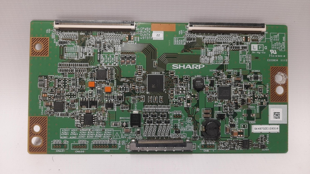 SAMSUNG UE40D5700 – Carte T-CON CPWBXRUNTKDUNTK4973TP