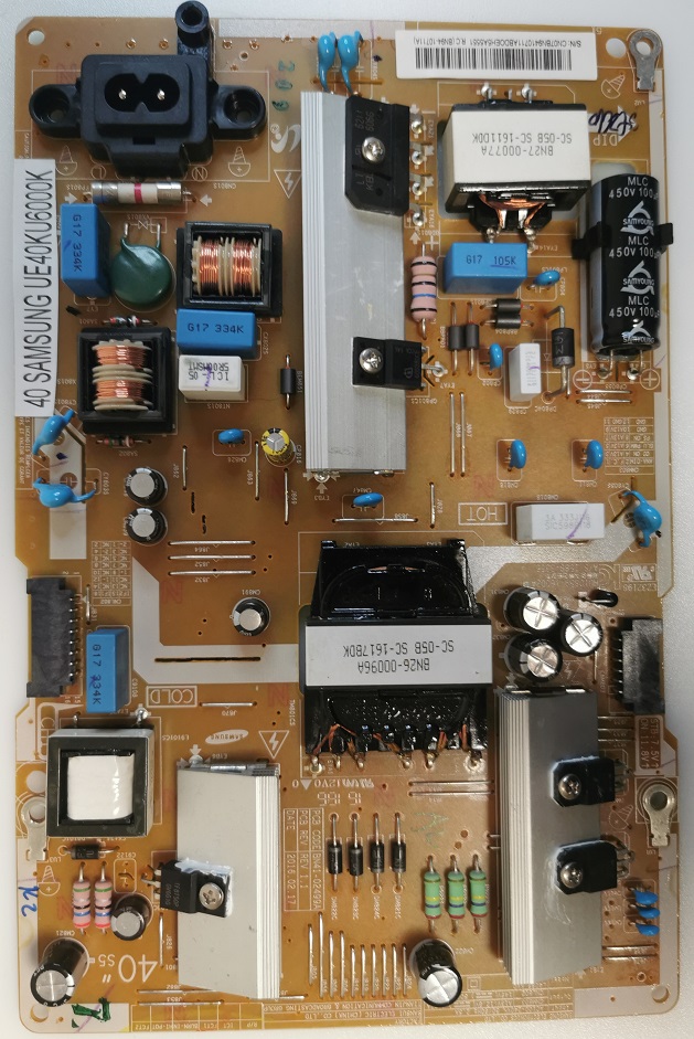 SAMSUNG UE40KU6000K – Carte alimentation BN41-02499A REV 1.3