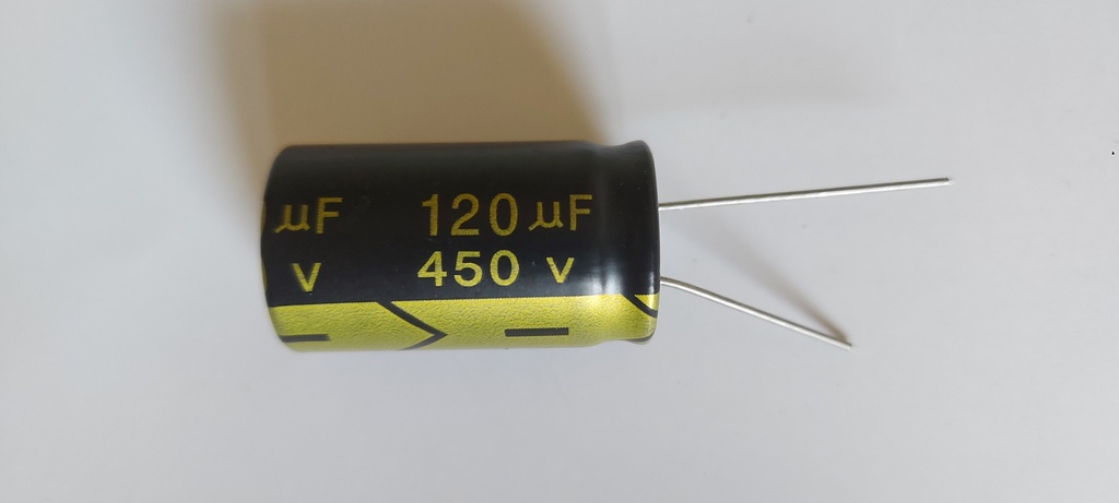 Condensateur chimique 120 µF 400 V – Lot de 1