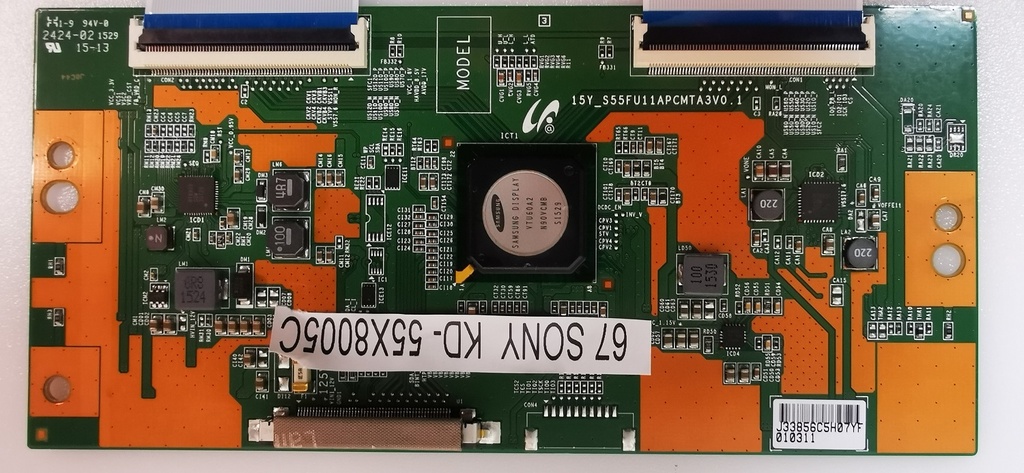 SONY KD-55X8005C CARTE T-CON 15Y_S55FU11APCMTA3V0.1 2424-02-1529 15-13