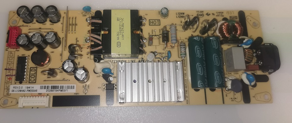 THOMSON 55UE6400W – Carte alimentation 08-L12NHA2-PW200AB 08L