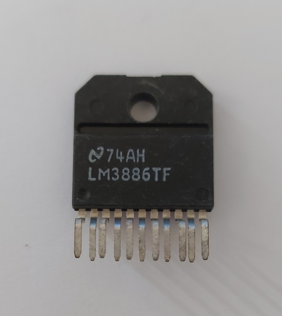 LM3886T LM3886TF Amplificateur audio. Puissance de sortie: 60 W 4 Ohms - 30 W/8 Ohms. Boîtier 11pins – Lot de 1