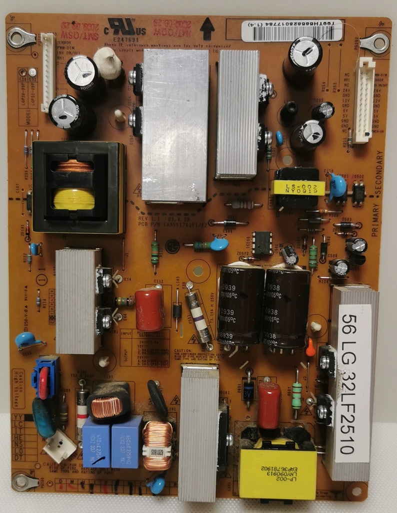 LG 32LF2510 – Carte alimentation LGP32-09P