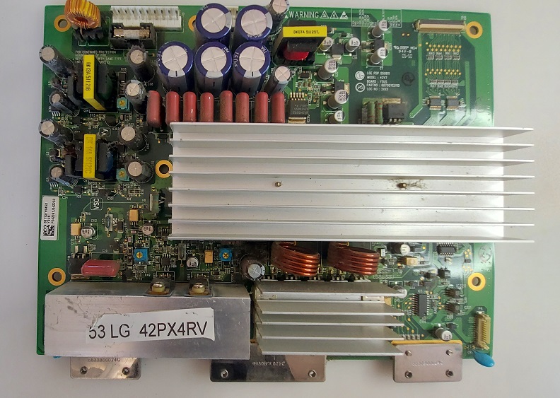 LG 42PX4RV CARTE YDRV 42V7 TESTE AVANT DEMONTAGE