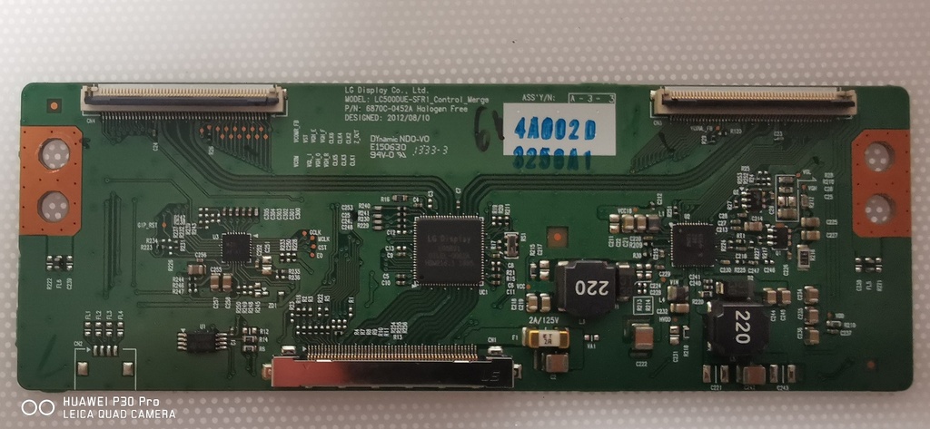 LG 50LN5400 – Carte T-CON LC500DUE-SFR1 6870C-01452A