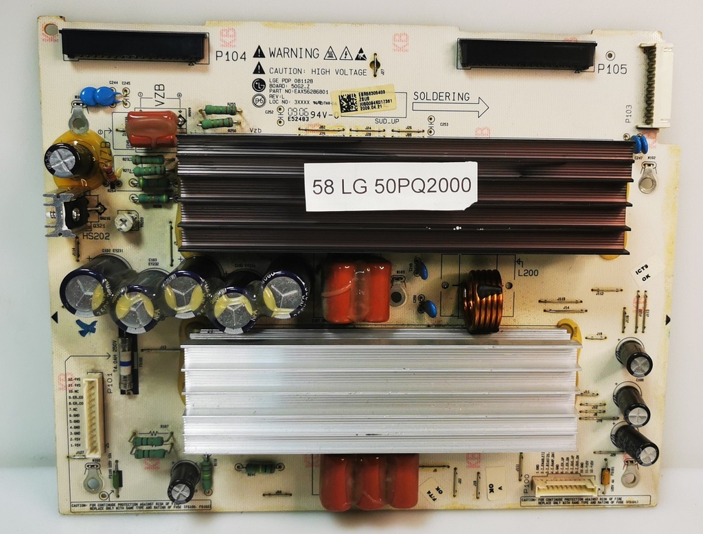 LG 50PQ2000 – CARTE MAIN Z EAX56286801 REV L 50G2_Z