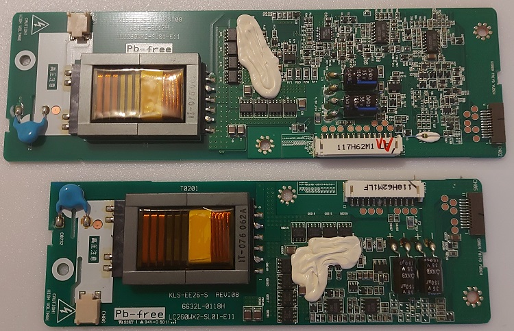 PHILIPS 25PF5321/12 2 – Carte inverter KLS-EE26M-M REV:08 6632L-0117H LC260WX2-SL01-E11 & KLS-EE26S REV:08 6632L-0118H LC260WX2SL01-E11