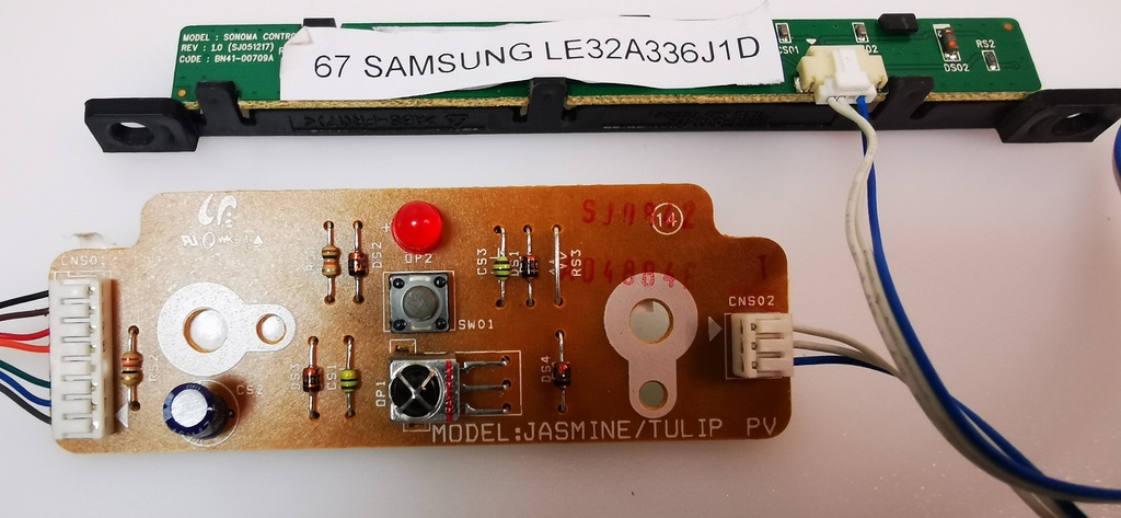 SAMSUNG LE32A336J1D CARTE BOUTON ON OFF IR