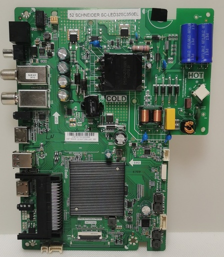 [52-] SCHNEIDER SC-LED32SC350EL – Carte principale Carte alimentation Carte mère TPD.NT72263.PB87 3NT725B2