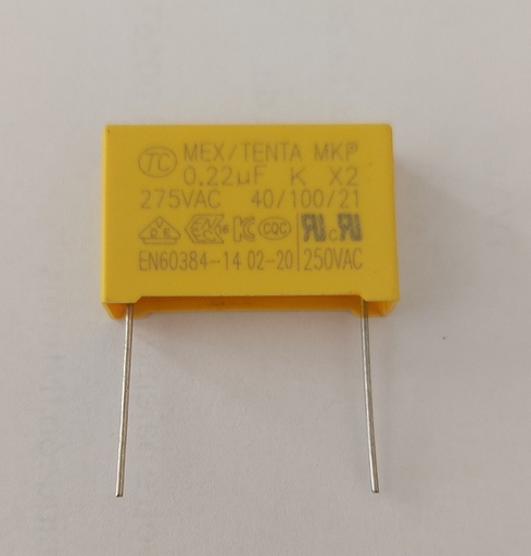 [H002--] Condensateur x2 275 V 0.22 µF – Lot de 1