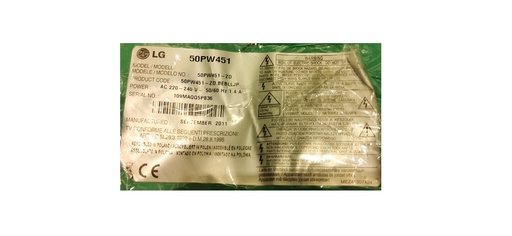 [01--] LG 50PW451 – Carte T-CON 100901 CT3_CTAL EAX63333201 EBR71734804