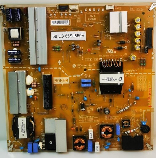 [0058--] LG 65SJ850V POWER BOARD  EAX67165801 1.6 REV1.0